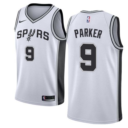 San Antonio Spurs #9 Tony Parker White Womens Swingman Association Edition Jersey Womens