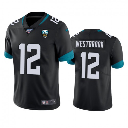 Jacksonville Jaguars #12 Dede Westbrook Black 25th Anniversary Vapor Limited Stitched 100th Season Jersey Men's