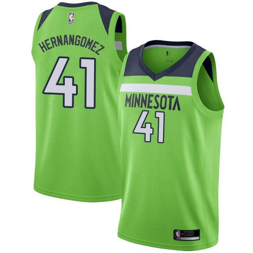 Minnesota Timberwolves #41 Juan Hernangomez Green Swingman Statement Edition Jersey Mens