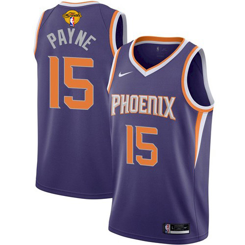 Phoenix Suns #15 Cameron Payne Mens 2021 Finals Bound Swingman Icon Edition Jersey Purple Mens