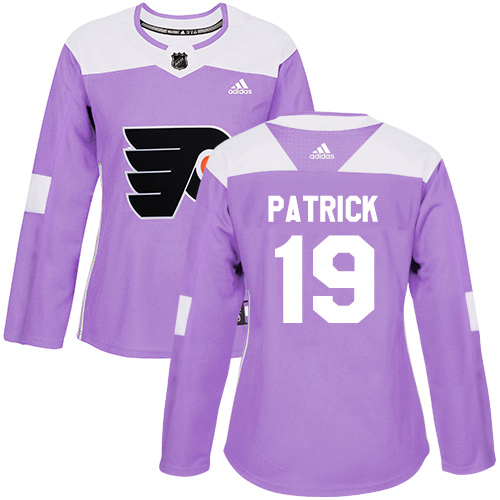 Adidas Philadelphia Flyers #19 Nolan Patrick Purple Authentic Fights Cancer Women's Stitched Jersey Womens