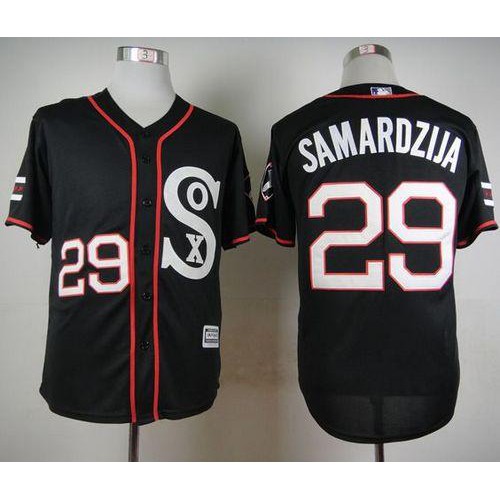 Chicago White Sox #29 Jeff Samardzija Black New Cool Base Stitched Jersey Men's