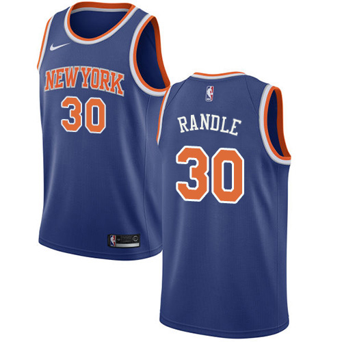 New York Knicks #30 Julius Randle Blue Swingman Icon Edition Jersey Mens