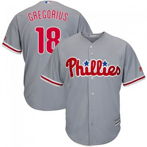 Philadelphia Phillies #18 Didi Gregorius Grey New Cool Base Stitched Jersey Men's