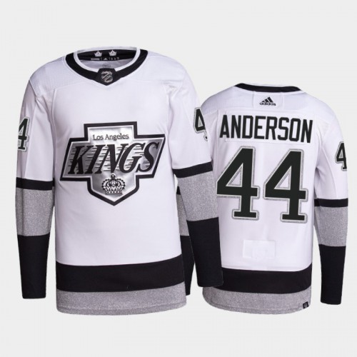 Adidas Los Angeles Kings #44 Mikey Anderson Men's 2021-22 Alternate Authentic Jersey - White Men's