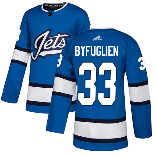 Adidas Winnipeg Jets #33 Dustin Byfuglien Blue Alternate Authentic Stitched Youth Jersey Youth