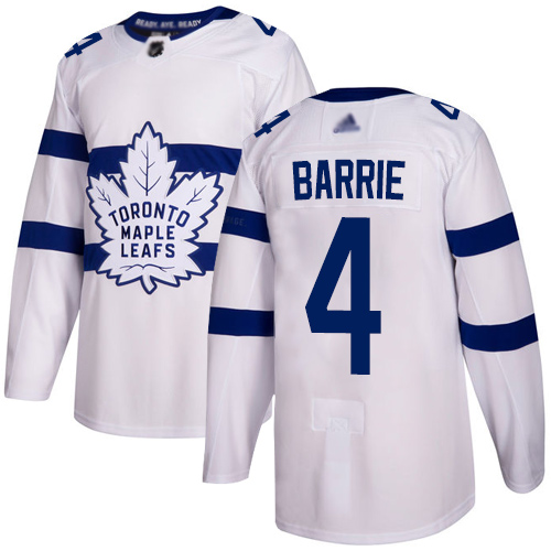 Adidas Maple Toronto Maple Leafs #4 Tyson Barrie White Authentic 2018 Stadium Series Stitched Jersey Men's