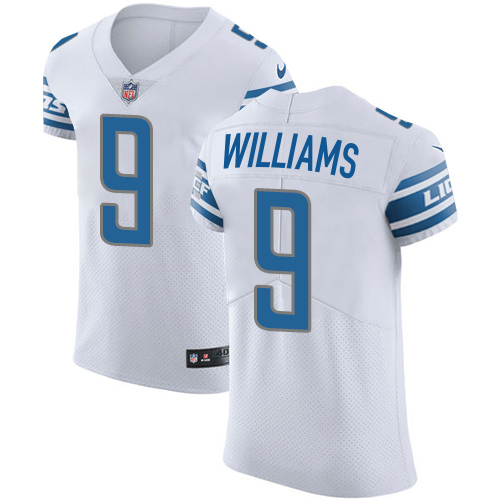 Lions #9 Jameson Williams White Men's Stitched New Elite Jersey