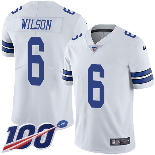 Cowboys #6 Donovan Wilson White Youth Stitched 100th Season Vapor Untouchable Limited Jersey