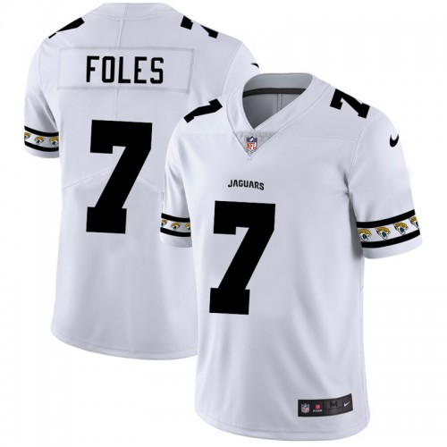 Jacksonville Jacksonville Jaguars #7 Nick Foles White Team Logo Vapor Limited Jersey Men's