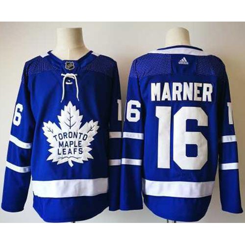 Adidas Maple Toronto Maple Leafs #16 Mitchell Marner Blue Home Authentic Stitched Jersey Men's