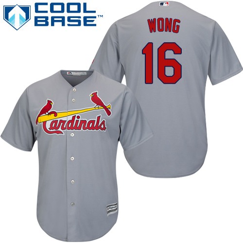 St.Louis Cardinals #16 Kolten Wong Grey Cool Base Stitched Youth Jersey Youth
