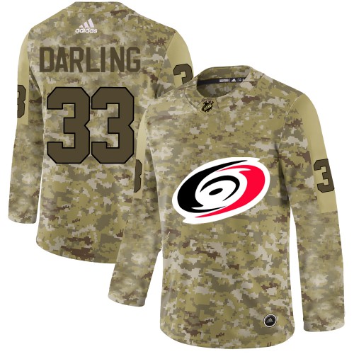 Adidas Carolina Hurricanes #33 Scott Darling Camo Authentic Stitched Jersey Men's
