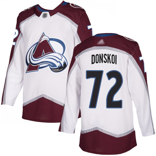 Adidas Colorado Avalanche #72 Joonas Donskoi White Road Authentic Stitched Youth Jersey Youth