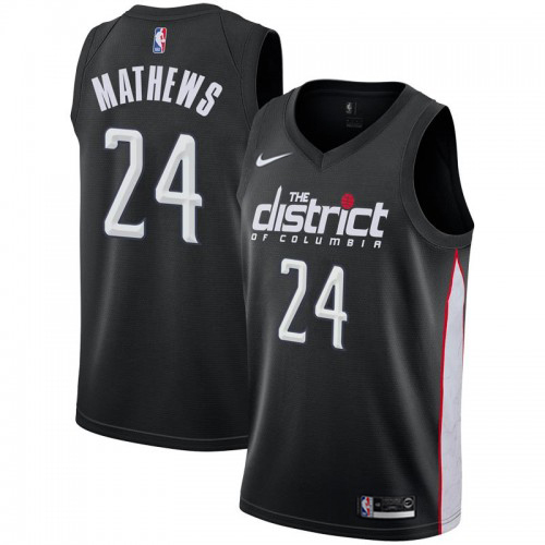 Washington Wizards #24 Garrison Mathews Black Swingman City Edition 2018/19 Jersey Mens