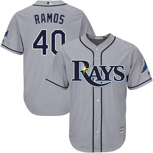 Tampa Bay Rays #40 Wilson Ramos Grey Cool Base Stitched Youth Jersey Youth