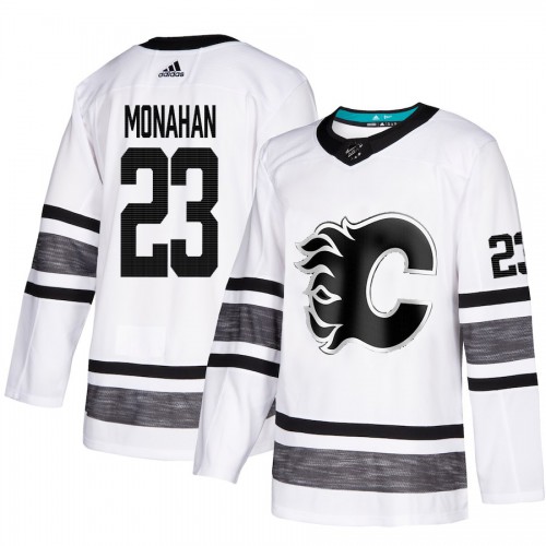 Adidas Calgary Flames #23 Sean Monahan White 2019 All-Star Game Parley Authentic Stitched Jersey Men's