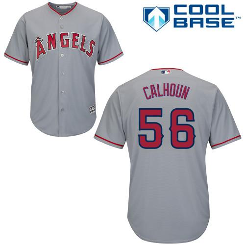 Los Angeles Angels #56 Kole Calhoun Grey Cool Base Stitched Youth Jersey Youth
