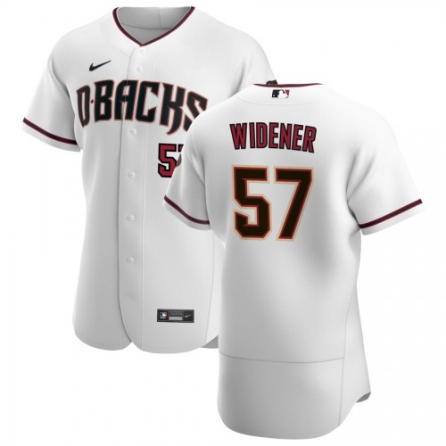 Arizona Arizona Diamondbacks #57 Taylor Widener Men's White Crimson Authentic Home Team Jersey Men's