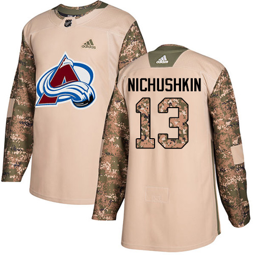 Adidas Colorado Avalanche #13 Valeri Nichushkin Camo Youth Authentic 2017 Veterans Day Stitched Jersey Youth