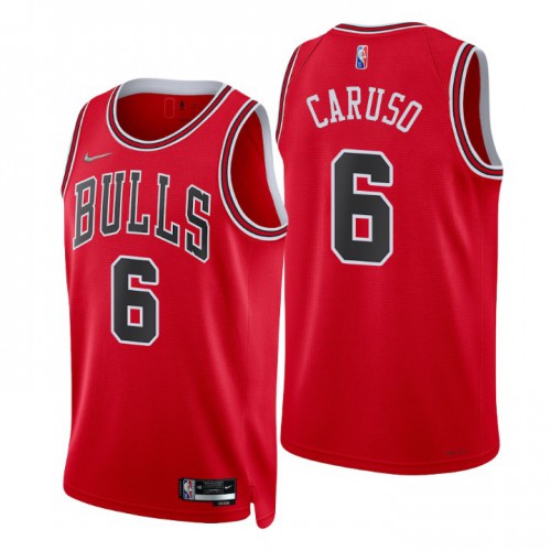 Chicago Bulls #6 Alex Caruso Red Mens 2021-22 75th Anniversary Diamond Swingman Jersey - Icon Edition Mens