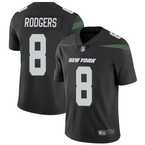 Jets #8 Aaron Rodgers Black Alternate Men's Stitched Vapor Untouchable Limited Jersey