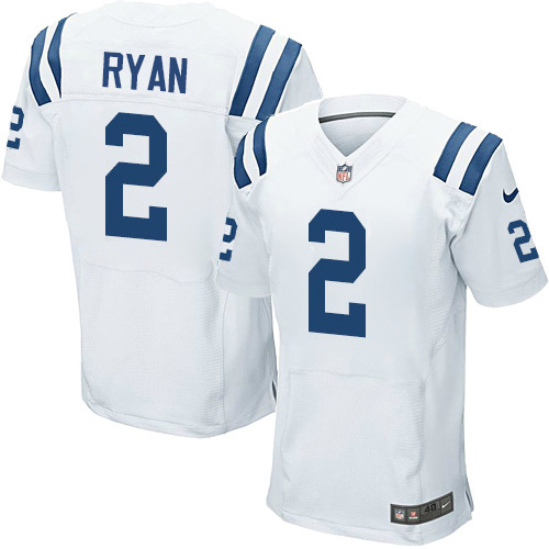 Colts #2 Matt Ryan White Men's Stitched Elite Jersey