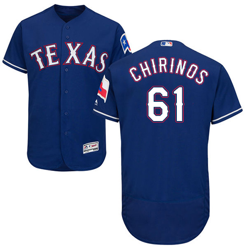 Texas Rangers #61 Robinson Chirinos Blue Flexbase Authentic Collection Stitched Jersey Men's