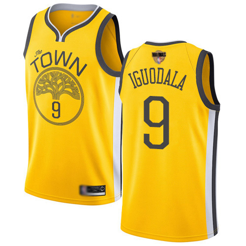 Golden State Warriors #9 Andre Iguodala Gold 2019 Finals Bound Swingman Earned Edition Jersey Mens