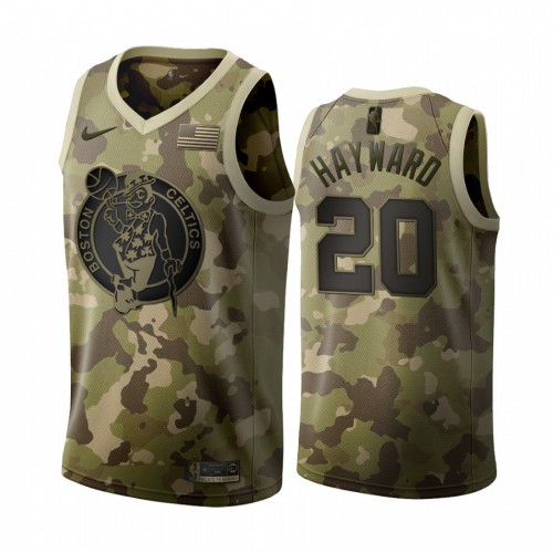 Boston Celtics #20 Gordon Hayward 2019 Salute to Service Desert Camo Jersey Mens