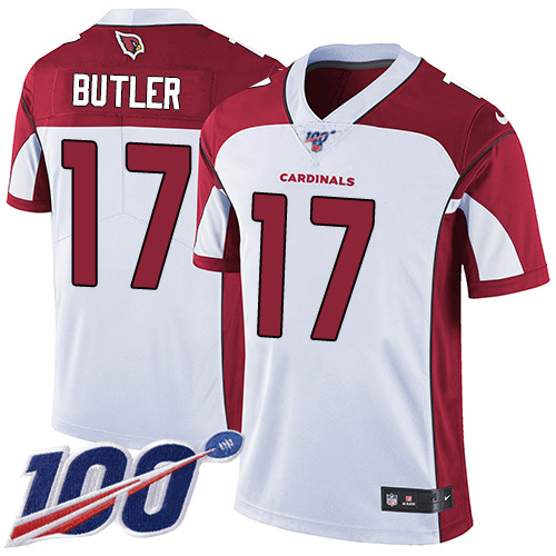 Arizona Cardinals #17 Hakeem Butler White Men's Stitched 100th Season Vapor Limited Jersey Men's