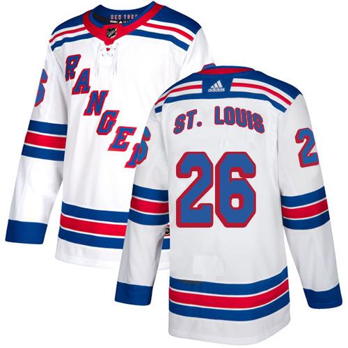 Adidas New York Rangers #26 Martin St. Louis White Away Authentic Stitched Jersey Men's
