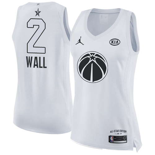 Washington Wizards #2 John Wall White Womens Jordan Swingman 2018 All-Star Game Jersey Womens
