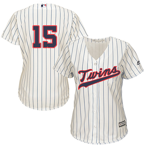 Minnesota Twins #15 Jason Castro Cream Strip Alternate Women's Stitched Jersey Womens