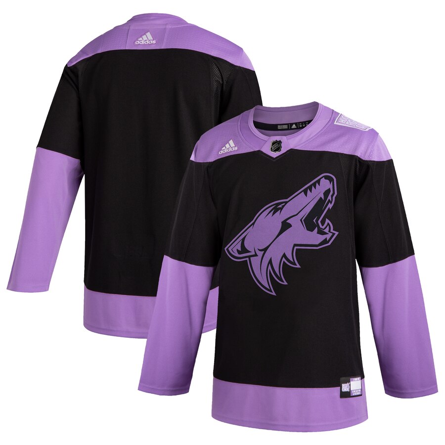 Arizona Coyotes Adidas Hockey Fights Cancer Practice Jersey Black