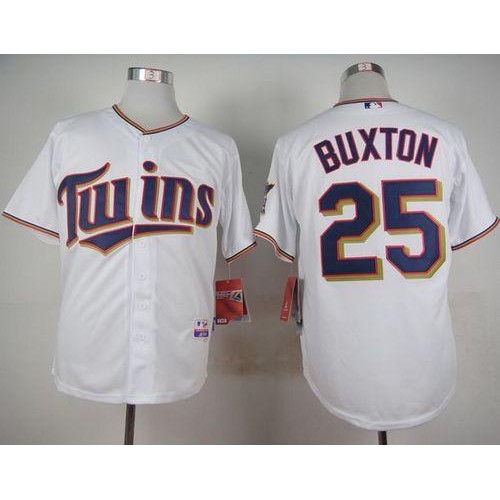 Minnesota Twins #25 Byron Buxton White Cool Base Stitched Jersey Men's