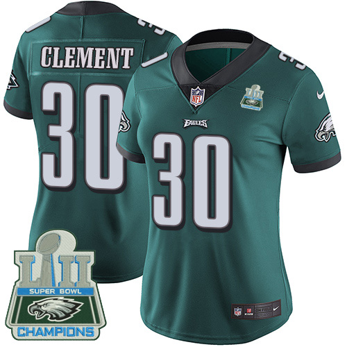 Philadelphia Eagles #30 Corey Clement Midnight Green Team Color Super Bowl LII Champions Women's Stitched Vapor Untouchable Limited Jersey Womens