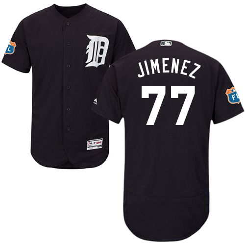 Detroit Tigers #77 Joe Jimenez Navy Blue Flexbase Authentic Collection Stitched Jersey Men's