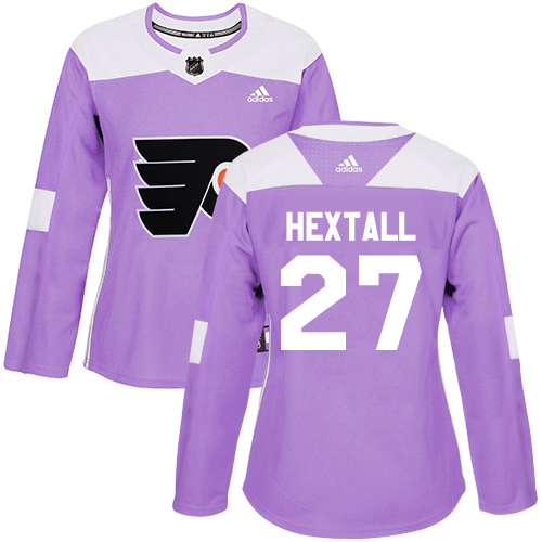 Adidas Philadelphia Flyers #27 Ron Hextall Purple Authentic Fights Cancer Women's Stitched Jersey Womens