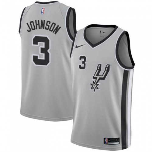 San Antonio Spurs #3 Keldon Johnson Silver Womens Swingman Statement Edition Jersey Womens