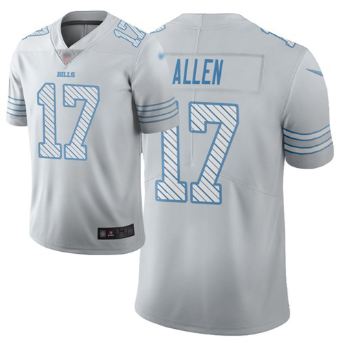 Bills #17 Josh Allen White Men's Stitched Limited City Edition Jersey