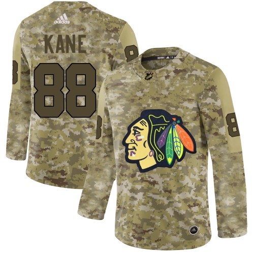 Adidas Chicago Blackhawks #88 Patrick Kane Camo Authentic Stitched Jersey Men's