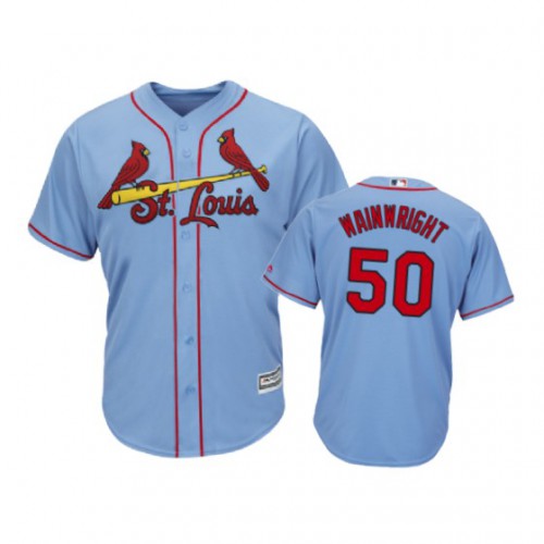 St.Louis Cardinals #50 Adam Wainwright Horizon Blue Alternate 2019 Cool Base Stitched Jersey Men's