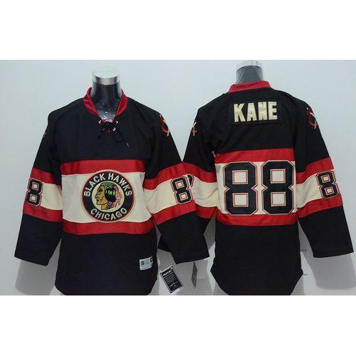 Chicago Blackhawks #88 Patrick Kane Black Stitched Youth New Third Jersey Youth