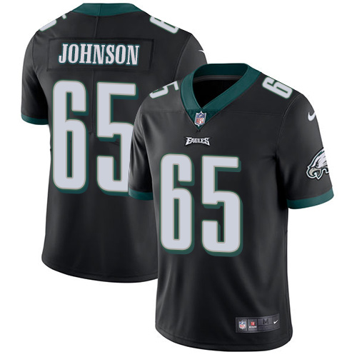 Philadelphia Eagles #65 Lane Johnson Black Alternate Men's Stitched Vapor Untouchable Limited Jersey Men's