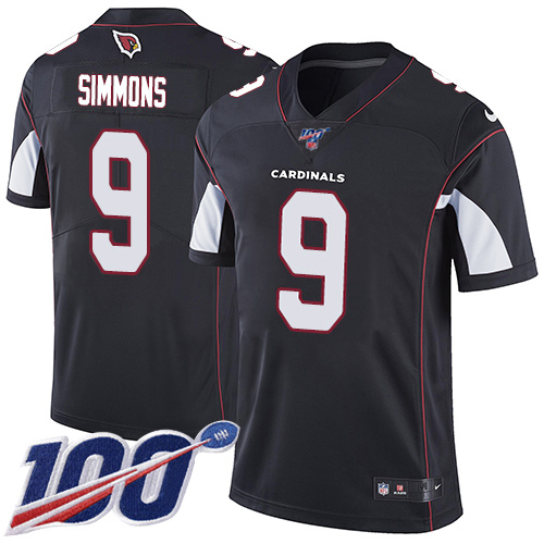 Cardinals #9 Isaiah Simmons Black Alternate Youth Stitched 100th Season Vapor Untouchable Limited Jersey