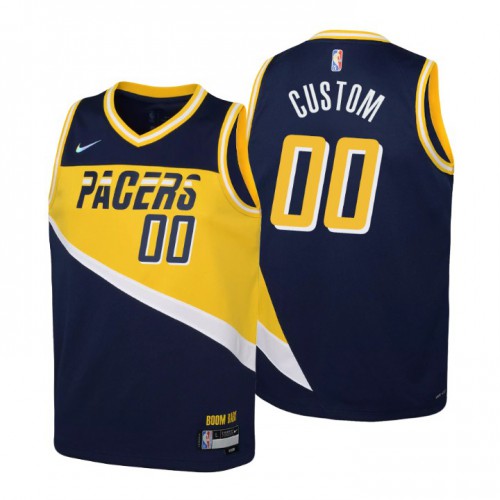 Indiana Pacers Custom Youth Navy 2021/22 Swingman Jersey - City Edition