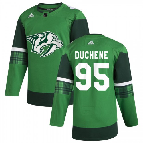 Nashville Nashville Predators #95 Matt Duchene Men's Adidas 2020 St. Patrick's Day Stitched Jersey Green.jpg.jpg Men's