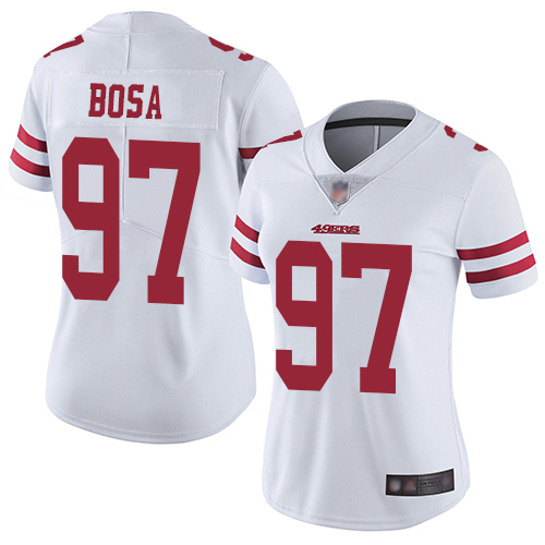 49ers #97 Nick Bosa White Women's Stitched Vapor Untouchable Limited Jersey
