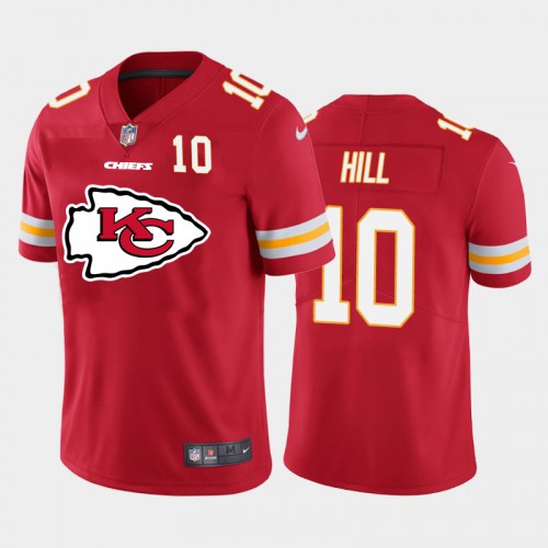 Kansas City Kansas City Chiefs #10 Tyreek Hill Red Men's Big Team Logo Player Vapor Limited Jersey Men's